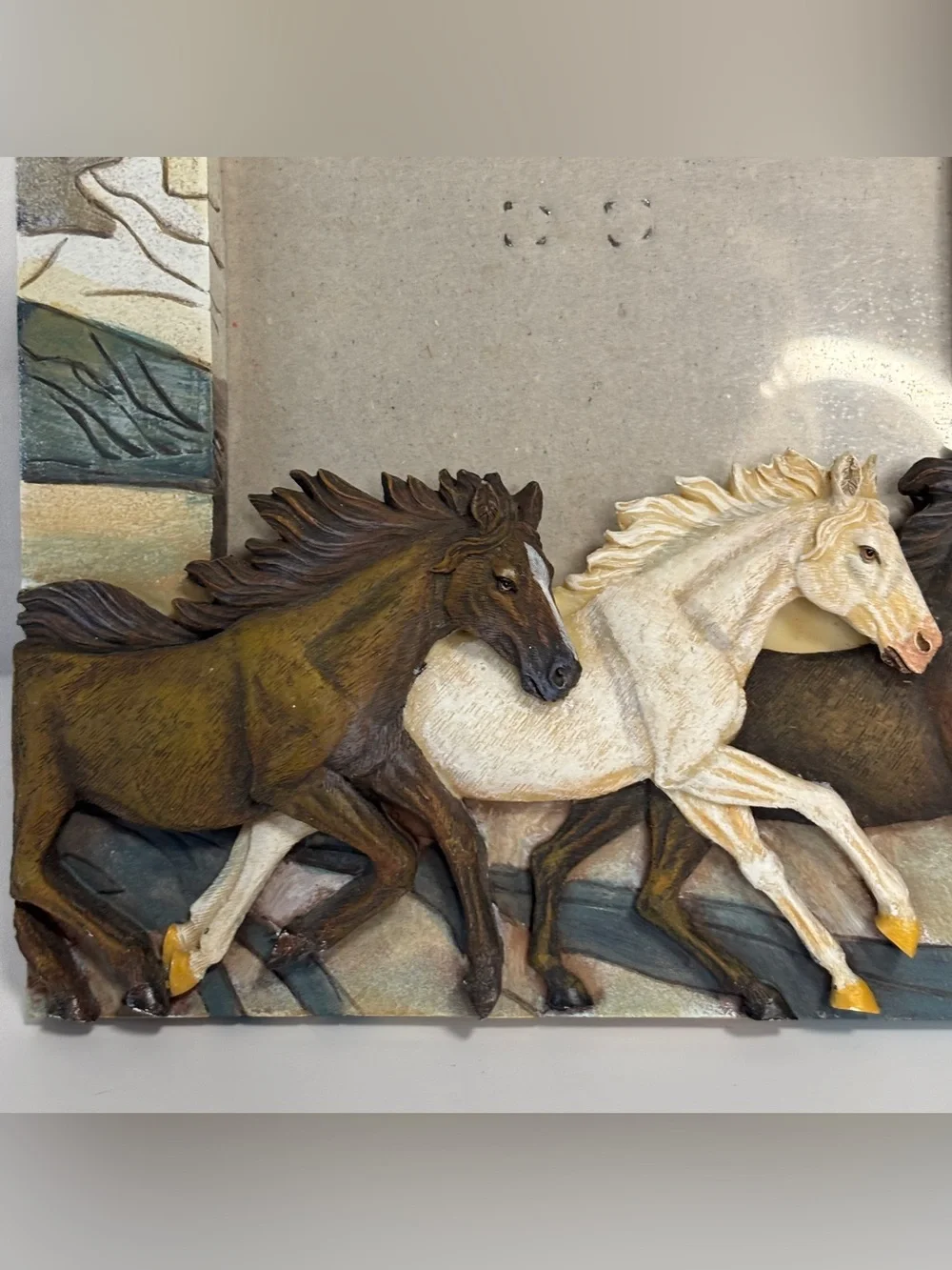 Katerina Prestige 3D Wild Horses Resin Picture Frame Western Decor